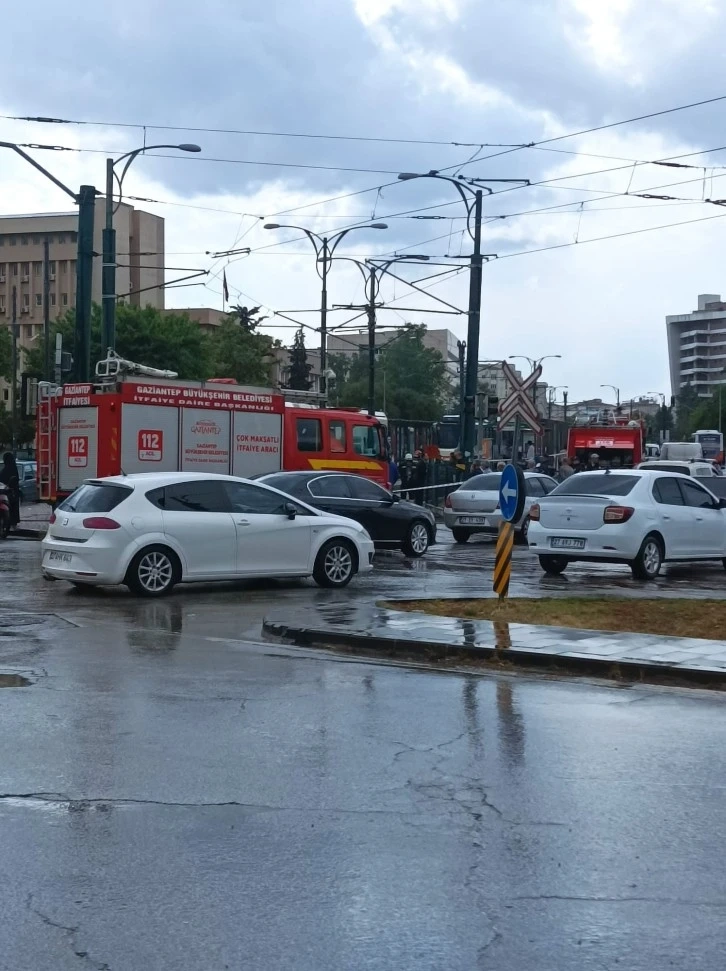 Gaziantep’te Tramvayda Korkutan yangın..