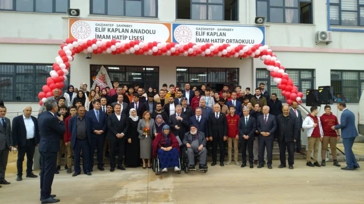 Kaplan ailesinden bir okul daha. Elif Kaplan Anadolu İmam Hatip Lisesi Törenle Açıldı