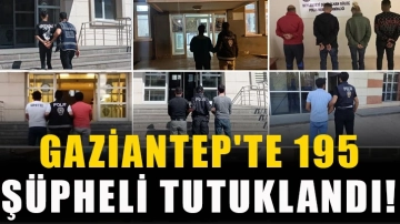 Gaziantep'te 195 şüpheli tutuklandı!