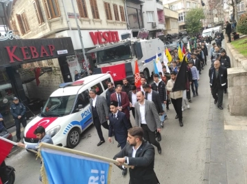 Ülkü Ocakları Kuvay-ı Milliyenin Temsili olarak şehre giriş yürüyüşüne katıldı